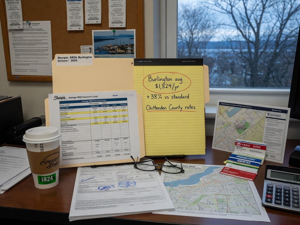 Average SR22 Insurance Costs For Burlington Drivers