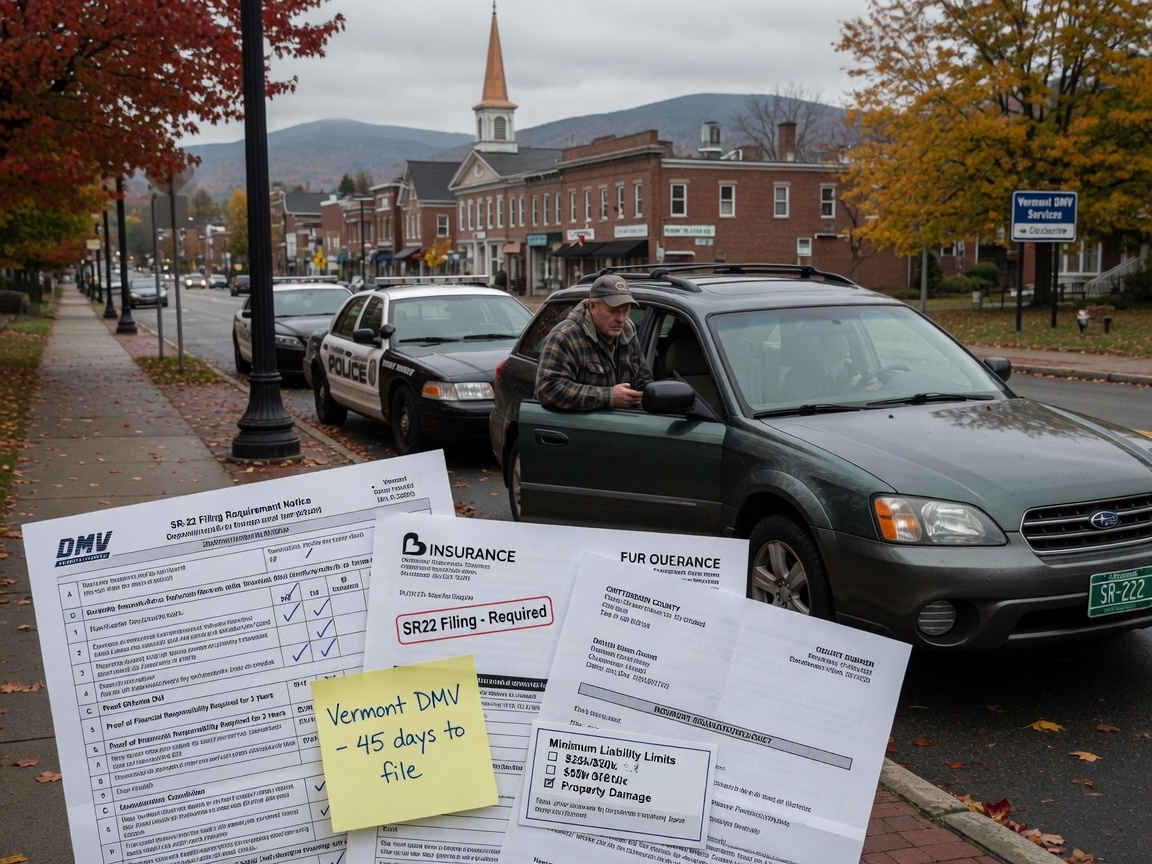 SR22 Insurance Requirements In Vermont After A First Offense